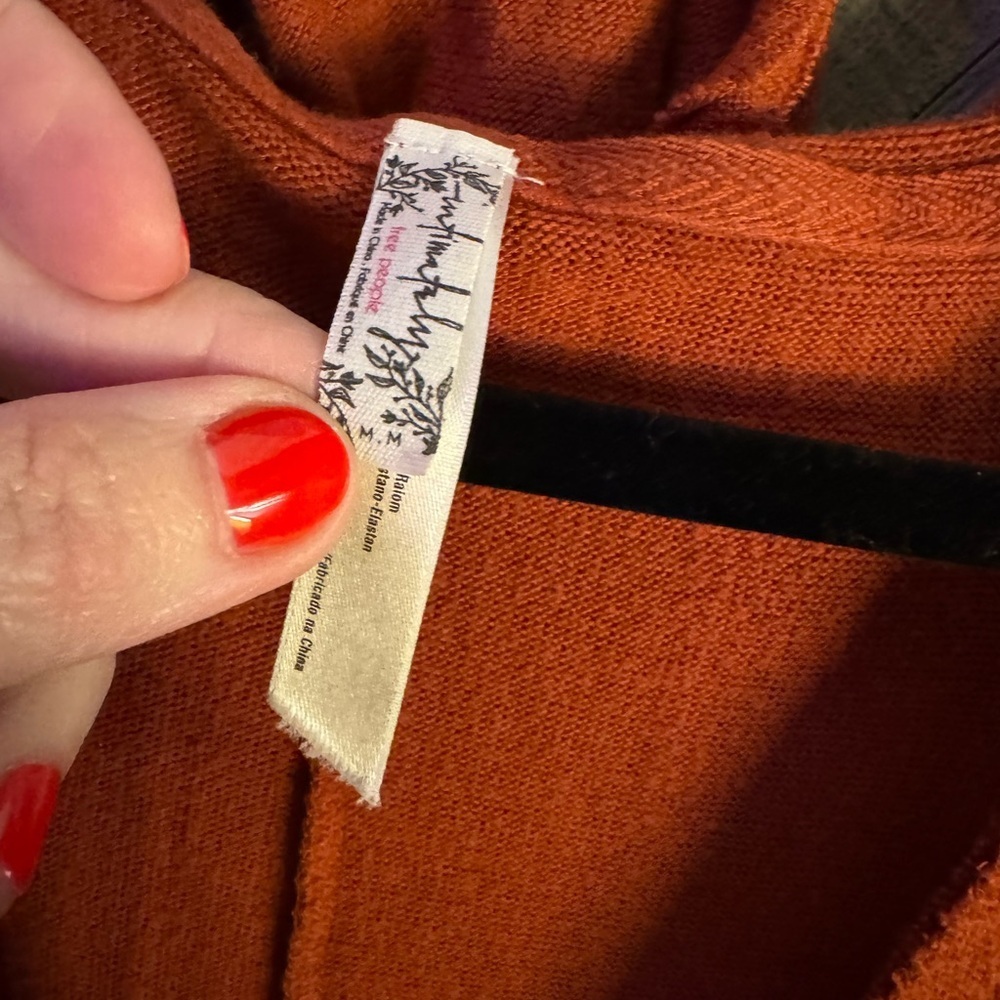 Intimately Free People Orange Rust Hooded Jumpsuit - Picture 6 of 6